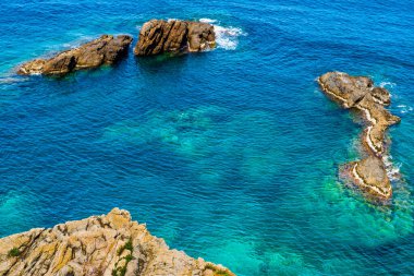 Calas de Aguafreda y Sa Tuna, Begur, Katalonya, İspanya. Yüksek kalite fotoğraf