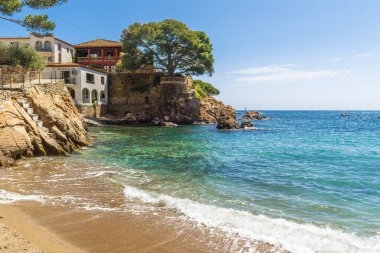 Cala de Aiguablava, Begur, Katalonya, İspanya. Yüksek kalite fotoğraf