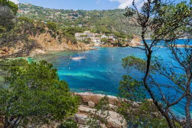 Cala de Aiguablava, Begur, Katalonya, İspanya. Yüksek kalite fotoğraf