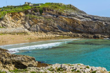 Güzel şehir Ribadesella, Asturias, İspanya. Cantabrian Denizi. Yüksek kalite fotoğraf