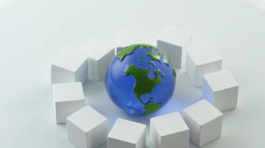 Cam küre ve yapı blokları görüntü