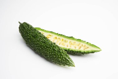  beyaz zemin üzerine Bitter kabak 