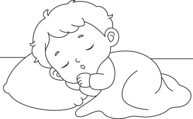 Çocuklar için bebek boyama sayfası