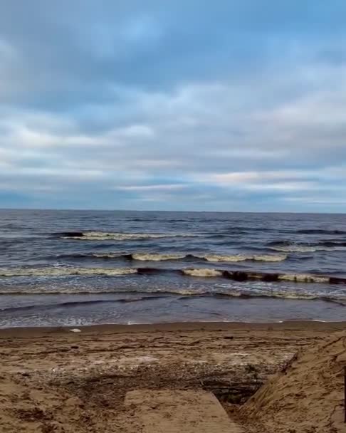 Hermosa Vista Costa Del Mar Báltico — Vídeos de Stock