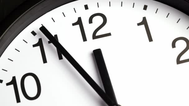 Clock Face Close Timelapse Clock Running Fast Clock Dial Closeup — 图库视频影像