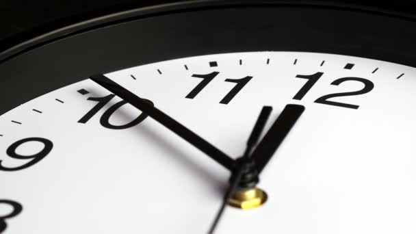 Clock Face Close Timelapse Clock Running Fast Clock Dial Closeup — Αρχείο Βίντεο