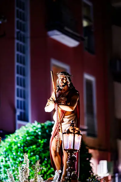 Villajoyosa, Alicante, Espana. 28-03-2024 Hristiyanlar Villajoyosa 'daki Ecce homo alayında.