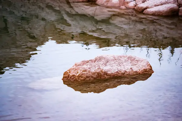 Small island in the Villajoyosa reservoir