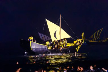 Villajoyosa, Alicante, Espana. 24-07-2024.Moors Villajoyosa 'ya iniyor..