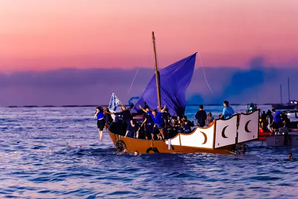 Villajoyosa, Alicante, Espana. 24-07-2024.Moors Villajoyosa 'ya iniyor..