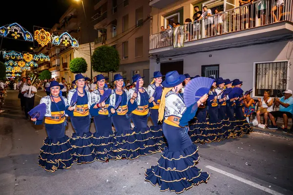 Villajoyosa, Alicante, Espaa. Villajoyosa 'daki Hıristiyan geçit töreninde 26-07-2024 denizcileri.