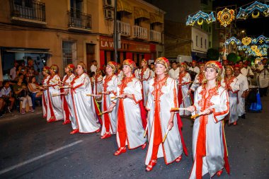 Villajoyosa, Alicante, Espaa. 25-07-2024.Kaptan Villajoyosa 'daki Fas geçit töreninde.