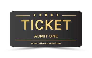 Bilet itiraf bir izole üzerinde beyaz arka plan