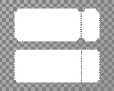 Bilet ya da giriş kartı kavramı beyaz arkaplanda izole edildi.