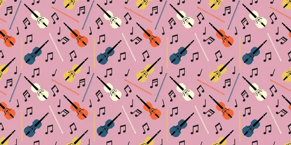 Kalıp keman, baskı ve diğer amaçlar için kusursuz arka plan. Vektör illüstrasyonu.