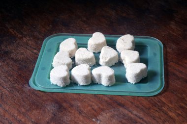 Geleneksel hindistan cevizli tatlı kek, tatlı kek, Thai tatlısı..