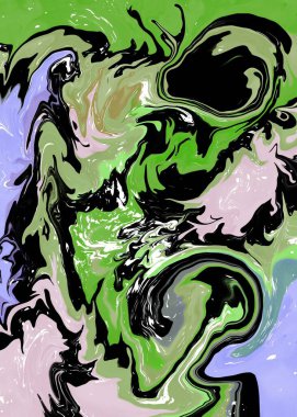 Çeşitli ilginç renk kombinasyonlarından oluşan dijital soyut arkaplan resmi.