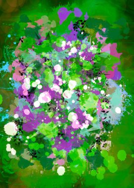 Modern ev dekorasyonu veya çeşitli ortamlar için uygun soyut bir arkaplan resmini gösteren dijital olarak oluşturulmuş bir resim