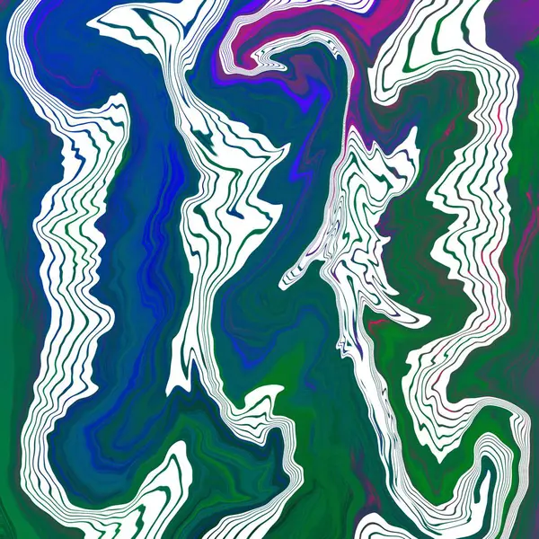 Rastgele renk ve şekillerin sinerjik bir karışımının hayal gücünden oluşan soyut bir arkaplan çizimi.