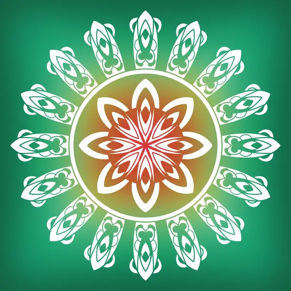 Her bir şekli güzellik, dinginlik ve Zen meditasyonu yaratan simetrik bir mandala sanat çizimi..