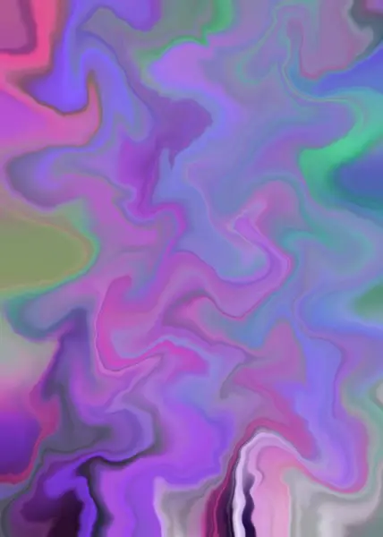 Elle dijital olarak oluşturulan renk ve şekillerin uyumlu bir karışımını içeren soyut bir arkaplan çizimi.