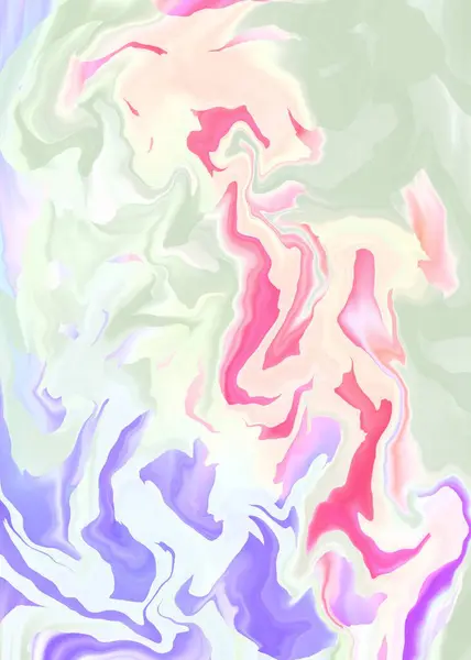 Elle dijital olarak oluşturulan renk ve şekillerin uyumlu bir karışımını içeren soyut bir arkaplan çizimi.