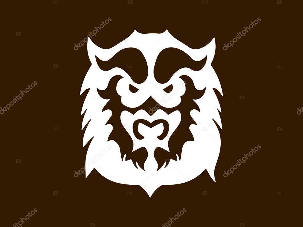 Viking  logo design icon symbol vector illustration. Human viking logo design template.