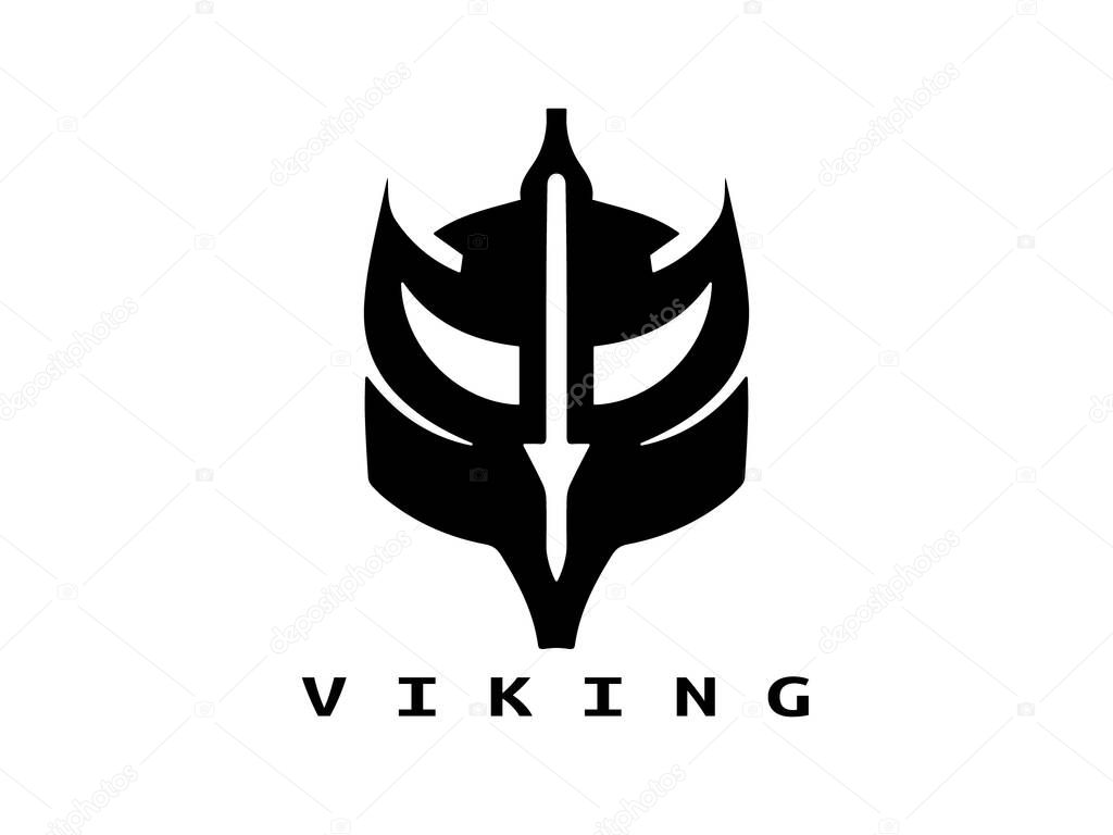 Viking Logo Design Vector Template. Human Viking Logo Design Icon Symbol Vector Illustration.