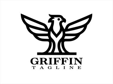 Griffin Logo Design Icon Symbol Vector Template clipart