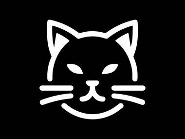 kedi simgesi vektör illüstrasyonu
