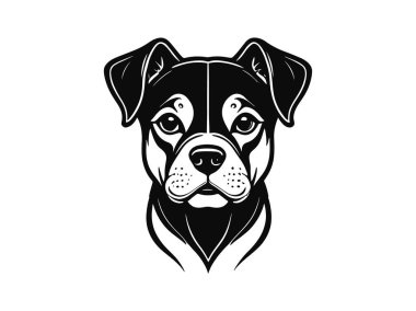 Köpek çifti teriyer vektör çizimi. Köpek logosu. Köpek logosu tasarım şablonu. Köpek ikonu. vektör köpek simgesi.