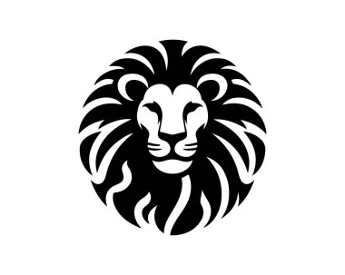 Aslan başı logo vektör çizim şablonu