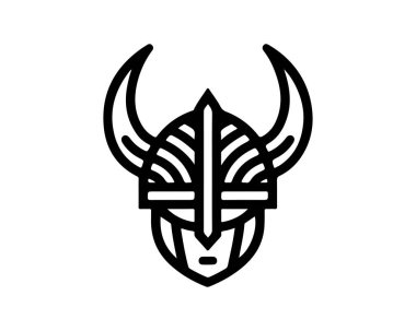 Viking logo tasarımı simge vektör şablonu.