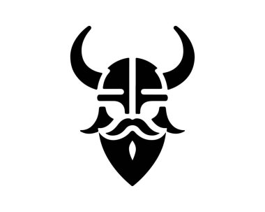 Viking logo tasarımı simge vektör şablonu.