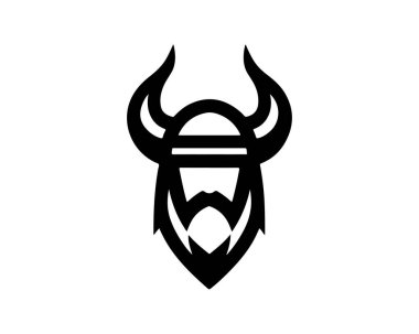 Viking logo tasarımı simge vektör şablonu.