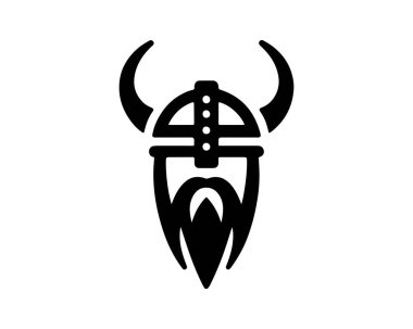 Viking logo tasarımı simge vektör şablonu.