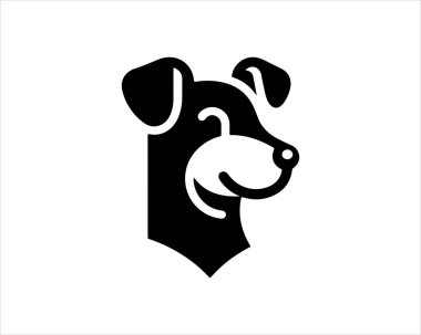 köpek vektör çizimi, logo şablonu