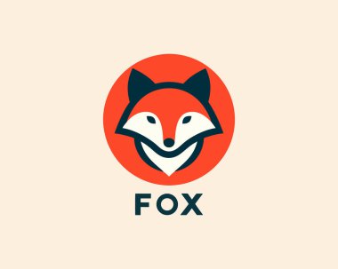 Fox logo tasarımı vektör çizimi