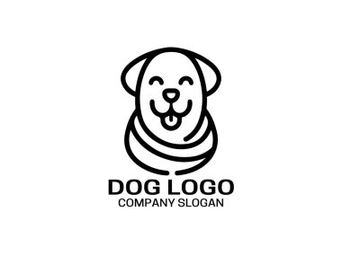 Köpek Logosu Tasarımı Simge Vektörü Şablonu