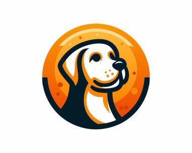 Köpek logosu simgesi. Evcil hayvan logosu. vektör logosu tasarımı