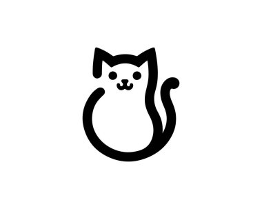 Kedi Logo tasarlamak vektör