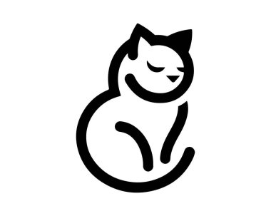 Cat logo design icon vector illustration clipart