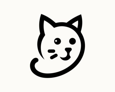 Cat logo design icon vector illustration clipart