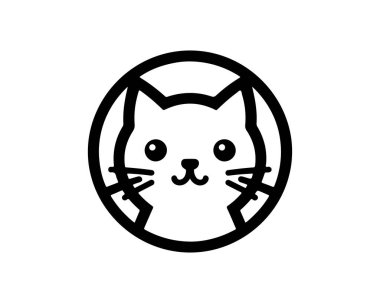 Cat logo design icon vector illustration clipart