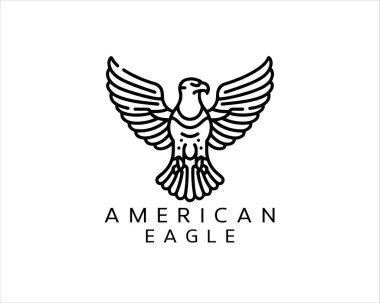 American Eagle logo design icon vector illustration. clipart