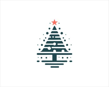 christmas tree vector icon design template