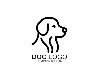 Köpek logosu tasarımı. vektör illüstrasyonu