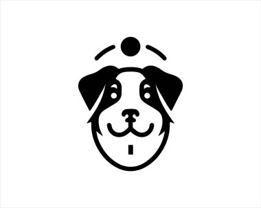 köpek başı logo vektör şablonu