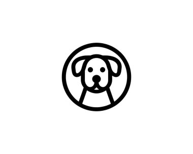 Köpek Logosu Tasarımı Simge Vektör Şablonu. Köpek Kafası Logo Vektörü İllüstrasyonu. Hayvan Logotype konsepti.