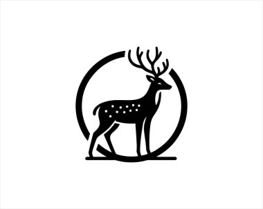 Deer logo design icon vector illustration clipart